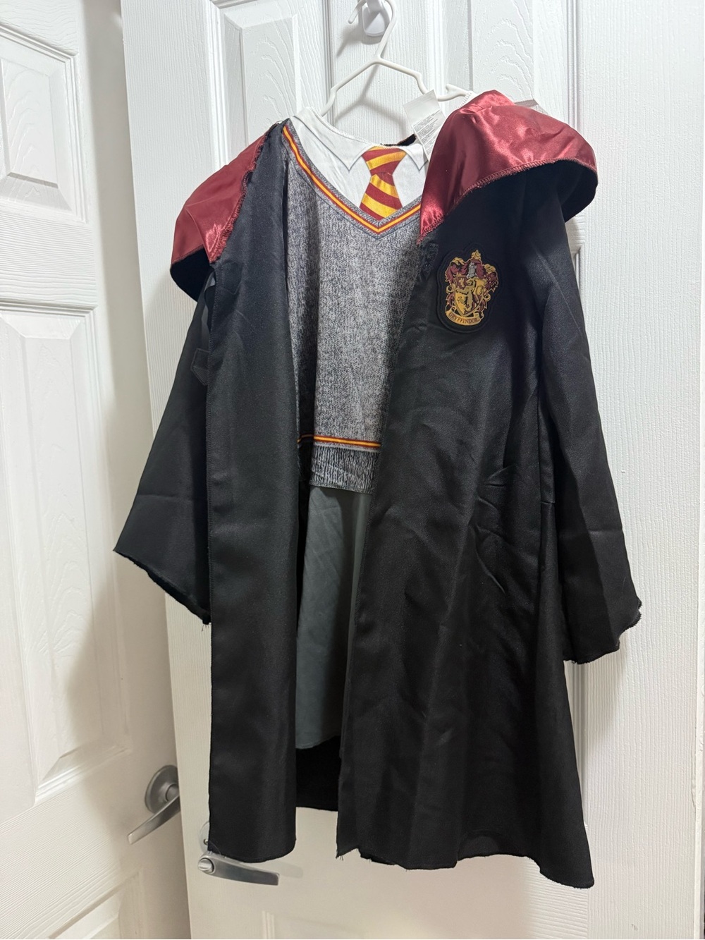 Harry Potter Hermoine Granger Kids Gryffindor Costume dress robe - Red/Gold